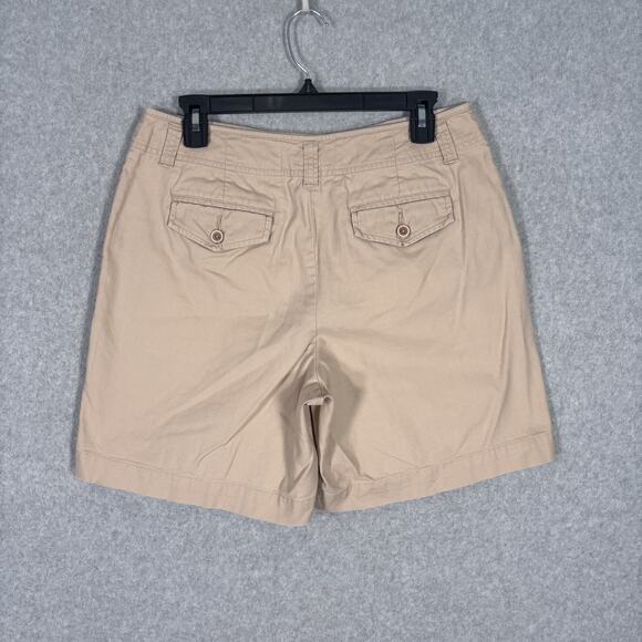 Talbots Shorts 10 Tan Khaki Chino Stretch Pockets Academia Granny GORP 7 Inseam - Picture 7 of 10